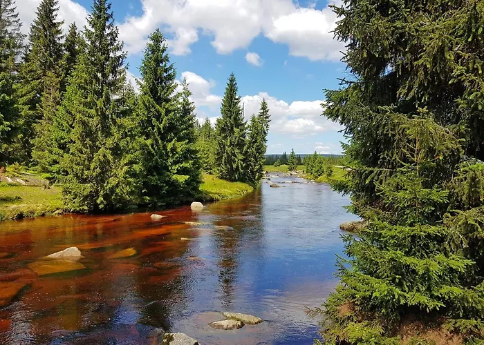 Enjoyharrachov - Atraktivni Klidny Klimatizovany 20 V Centru Harrachova S Parkovanim, Wifi-wlan, Sat, Herni Konzoli, Ipad, Netflix Zdarma, Moznosti Dobijeni Auta, Vyhledem Do Zahrady A Na Kostelik Jen 150m Od Lanovky هاراشوف