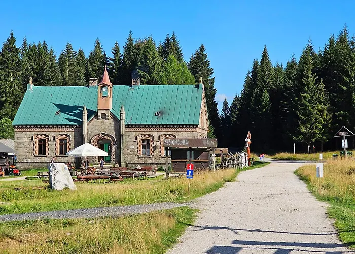 Enjoyharrachov - Atraktivni Klidny Klimatizovany 20 V Centru Harrachova S Parkovanim, Wifi-wlan, Sat, Herni Konzoli, Ipad, Netflix Zdarma, Moznosti Dobijeni Auta, Vyhledem Do Zahrady A Na Kostelik Jen 150m Od Lanovky *