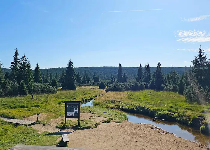 Enjoyharrachov - Atraktivni Klidny Klimatizovany 20 V Centru Harrachova S Parkovanim, Wifi-wlan, Sat, Herni Konzoli, Ipad, Netflix Zdarma, Moznosti Dobijeni Auta, Vyhledem Do Zahrady A Na Kostelik Jen 150m Od Lanovky