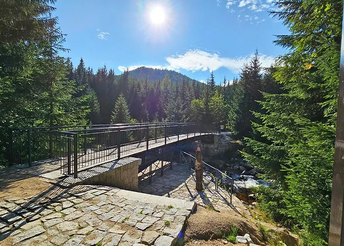 شقة Enjoyharrachov - Atraktivni Klidny Klimatizovany 20 V Centru Harrachova S Parkovanim, Wifi-wlan, Sat, Herni Konzoli, Ipad, Netflix Zdarma, Moznosti Dobijeni Auta, Vyhledem Do Zahrady A Na Kostelik Jen 150m Od Lanovky *